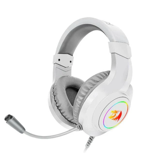 REDRAGON MENTO RGB STEREO WIRED GAMING HEADSET (WHITE) (H270-W)