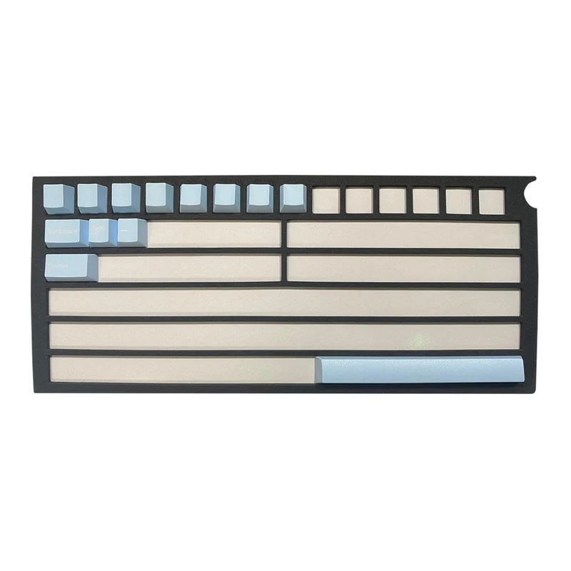 Taihao Double Shot ABS-Cubic Keycaps Set For Cherry MX Switch (150-Keys) (Blue Glacial Lake) (T01BG101)