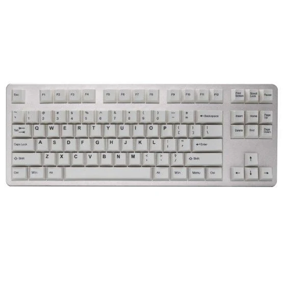 Taihao Double Shot ABS-Cubic Keycaps Set For Cherry MX Switch (130-Keys) (Black On White) (T01WP101)