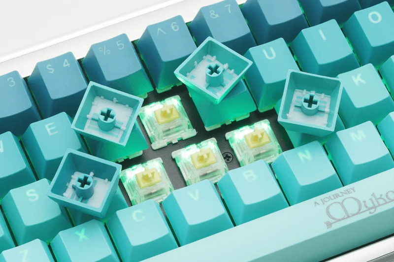 Taihao Double Shot PBT Backlit Cubic Keycaps Set For Cherry MX Switch (142-Keys) (Mykonos) (T22RB602)