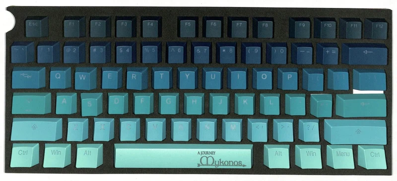 Taihao Double Shot PBT Backlit Cubic Keycaps Set For Cherry MX Switch (142-Keys) (Mykonos) (T22RB602)