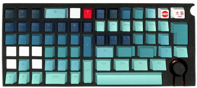 Taihao Double Shot PBT Backlit Cubic Keycaps Set For Cherry MX Switch (142-Keys) (Mykonos) (T22RB602)