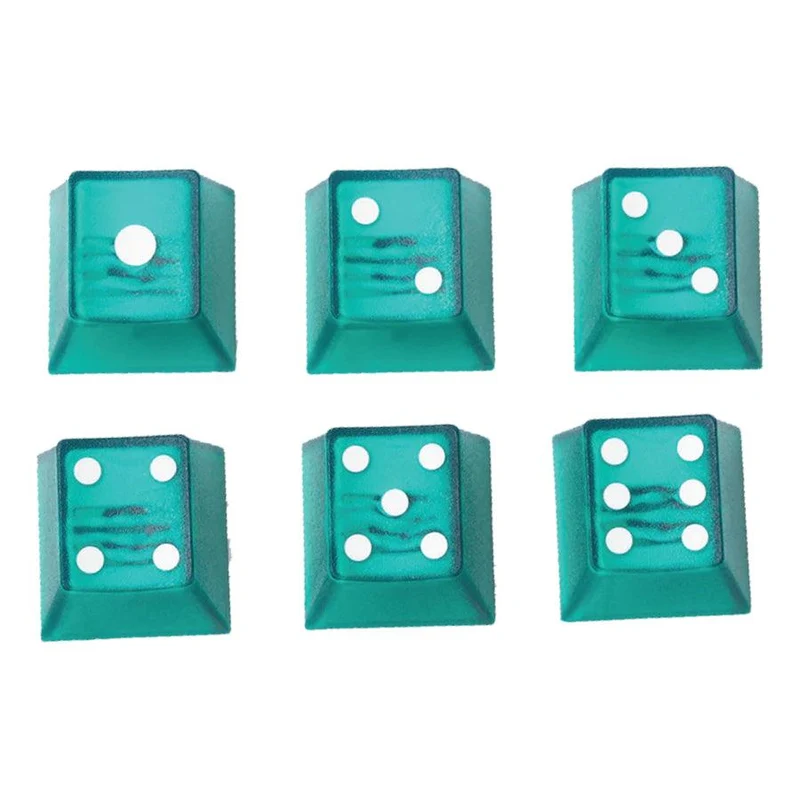 Taihao Double Shot ABS-Cubic Novelty Backlit Keycaps Set For Cherry MX Switch (6-Keys) (Green) (T01GN101)