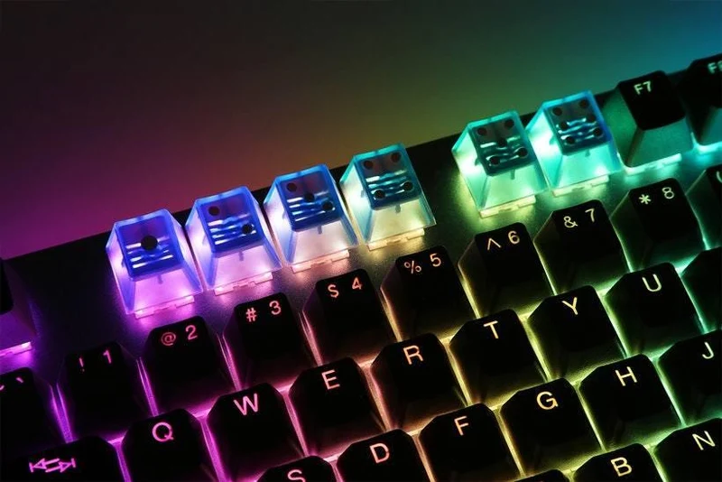 Taihao Double Shot ABS-Cubic Novelty Backlit Keycaps Set For Cherry MX Switch (6-Keys) (Green) (T01GN101)