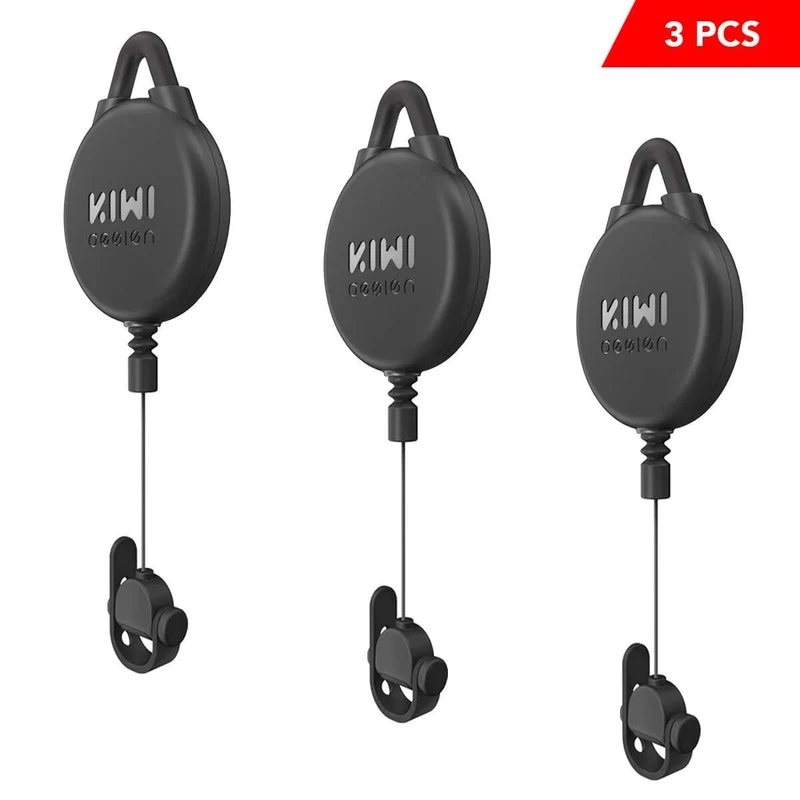 KIWI DESIGN Silent VR Cable Management Pulley System (3pcs) (V2-Black)