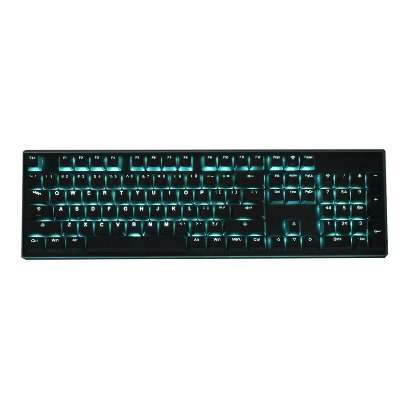 TaiHao Double Shot PBT Backlit Keycaps Set For Cherry MX Switch (108-Keys) (Black) (C22BK101)