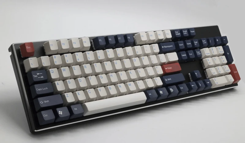 Taihao Double Shot ABS Keycaps Set for Cherry MX Switch (104-Keys) (England Blue) (C01WP303)