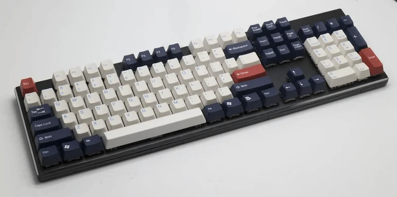 Taihao Double Shot ABS Keycaps Set for Cherry MX Switch (104-Keys) (England Blue) (C01WP303)