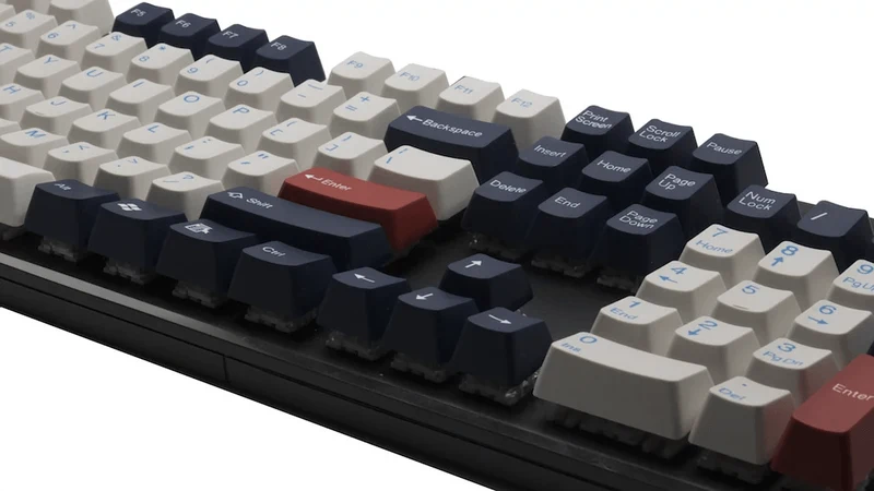 Taihao Double Shot ABS Keycaps Set for Cherry MX Switch (104-Keys) (England Blue) (C01WP303)