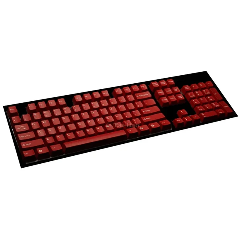 Taihao Double Shot ABS Keycaps Set For Cherry MX Switch (104-Keys) (Red) (C01RD101)