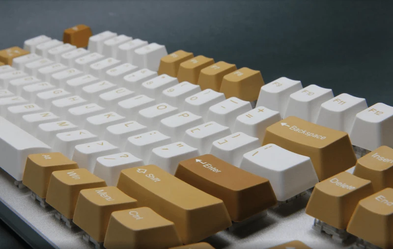 Taihao Double Shot ABS Keycaps Set For Cherry MX Switch (137-Keys) (Vintage Camel) (C01WA301)