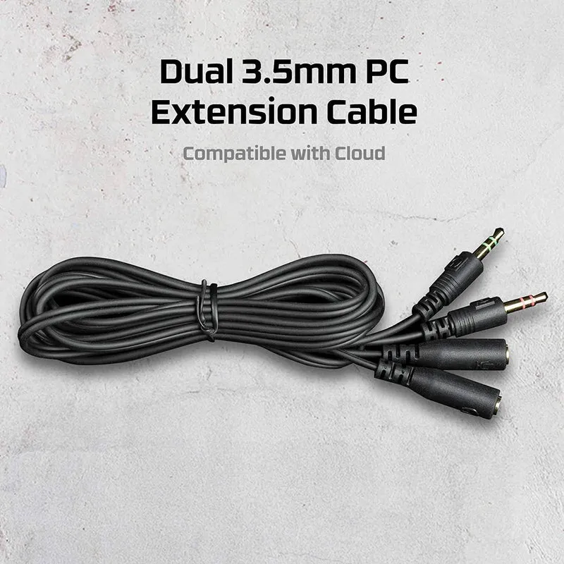 KINGSTON HYPERX SPARE CLOUD DUAL 3.5MM EXTENSION CABLE (200CM)
