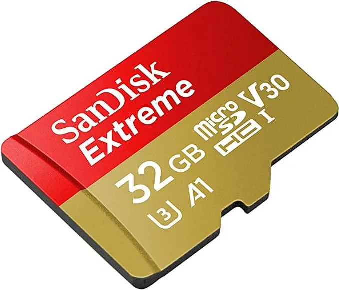 Sandisk Extreme 32GB MICROSD UHS-1 Card (SDSQXAF-032G-GN6MN)