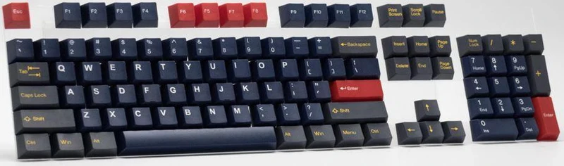 Taihao Double Shot ABS-CUBIC Keycaps Set For Cherry MX Switch (113-Keys) (Midnight Sun) (T01BN301)