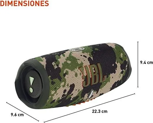 JBL Charge 5 Portable Waterproof Speaker With Powerbank (Squad)