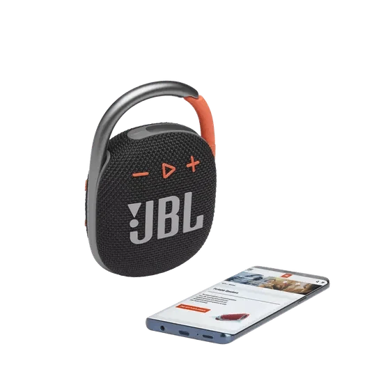 JBL Clip 4 Waterproof Bluetooth Wireless Speaker (Black Orange)