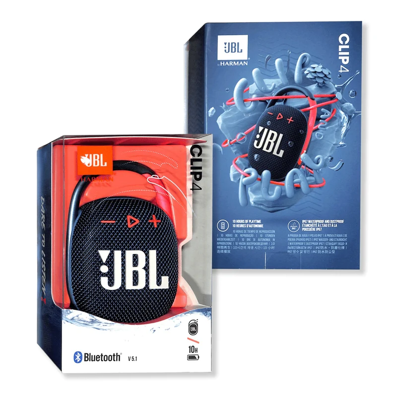 JBL Clip 4 Waterproof Bluetooth Wireless Speaker (Blue/Pink)