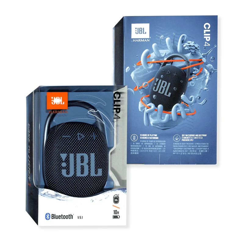 JBL Clip 4 Waterproof Bluetooth Wireless Speaker (Blue)