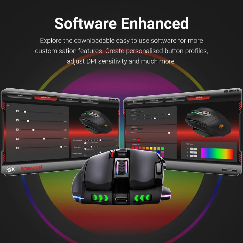 Redragon Sniper Pro Wired & Wireless Gaming Mouse (M801P-RGB)