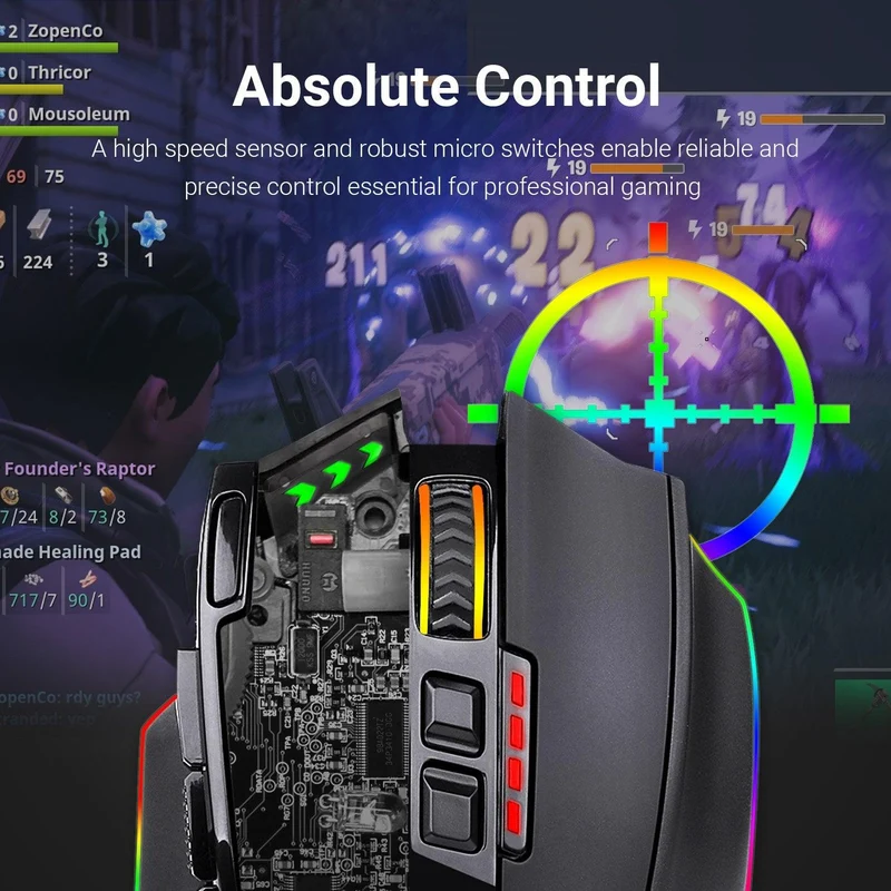 Redragon Sniper Pro Wired & Wireless Gaming Mouse (M801P-RGB)