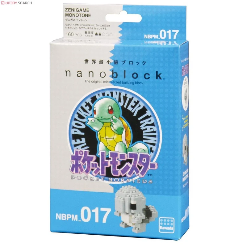 Kawada Nanoblock Pocket Monsters Zenigame Monotone (NBPM_017)