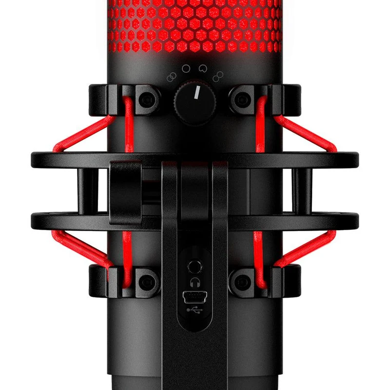 HyperX Quadcast USB Microphone For PC/ Mac/ PS5/ PS4 (Black/Red) (4P5P6AA)