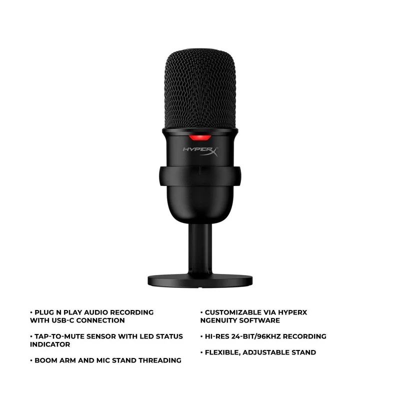 HyperX Solocast USB Microphone For PC/ Mac/ PS5/ PS4 (Black) (4P5P8AA)
