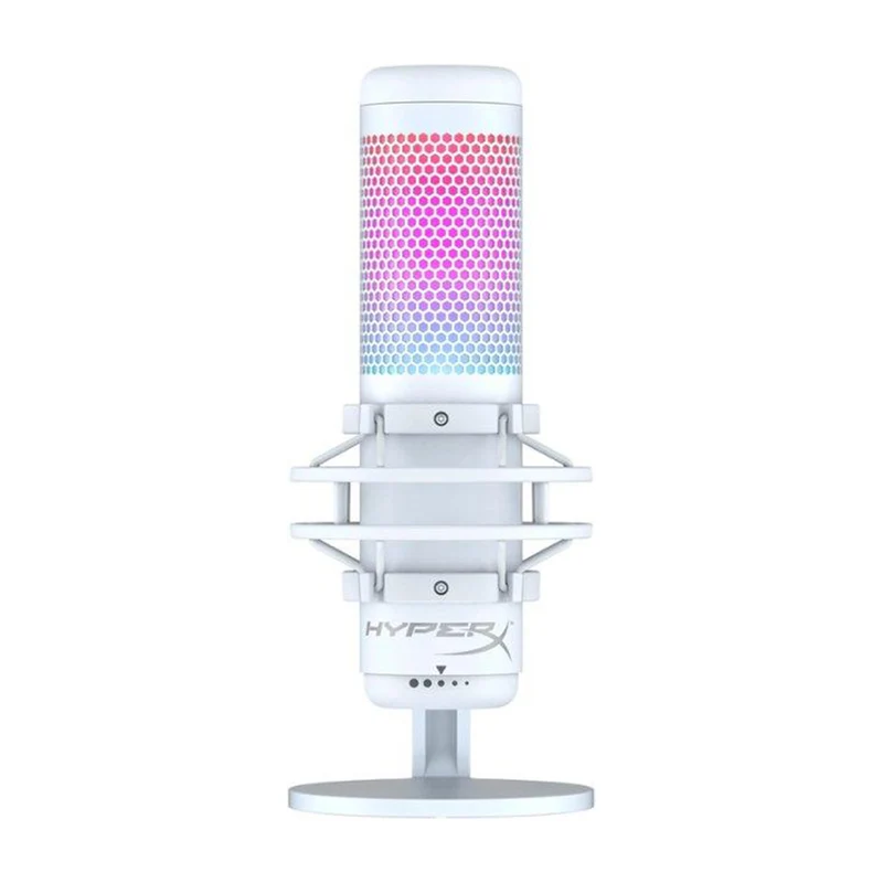 HyperX Quadcast S Wired Multi-Pattern USB Electret Condenser Microphone For PC/ Mac/ PS5/ PS4 (White)
