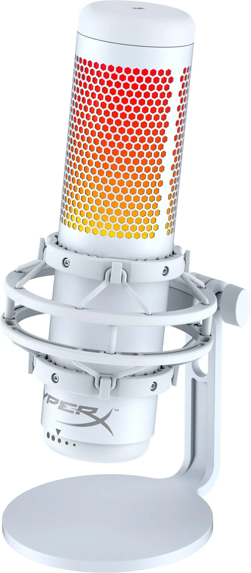 HyperX Quadcast S Wired Multi-Pattern USB Electret Condenser Microphone For PC/ Mac/ PS5/ PS4 (White)