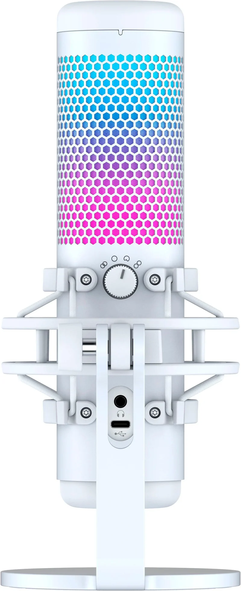 HyperX Quadcast S Wired Multi-Pattern USB Electret Condenser Microphone For PC/ Mac/ PS5/ PS4 (White)