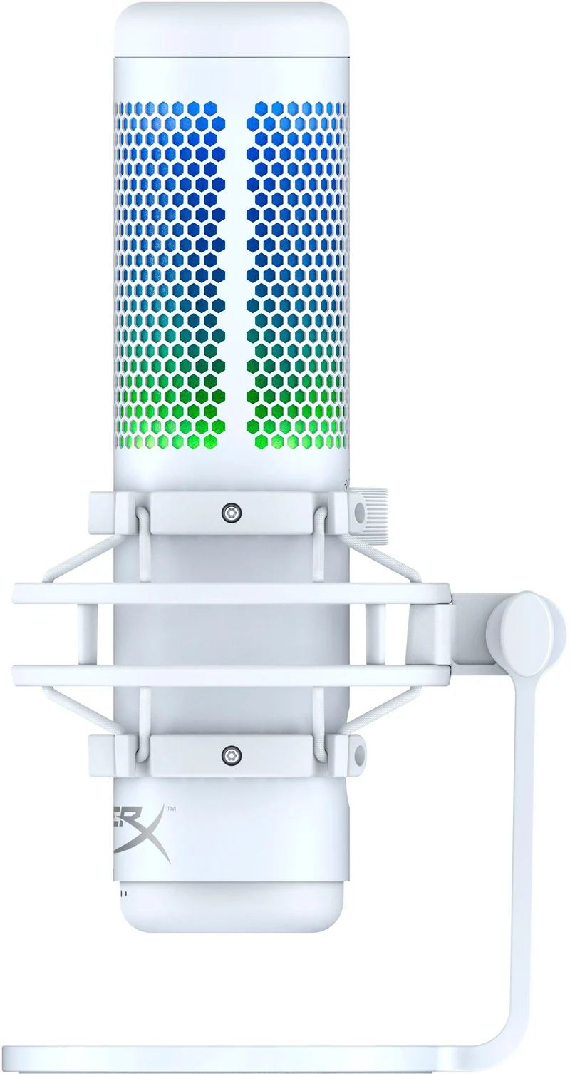 HyperX Quadcast S Wired Multi-Pattern USB Electret Condenser Microphone For PC/ Mac/ PS5/ PS4 (White)