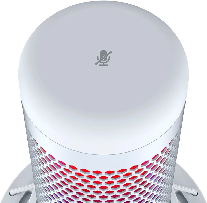 HyperX Quadcast S Wired Multi-Pattern USB Electret Condenser Microphone For PC/ Mac/ PS5/ PS4 (White)